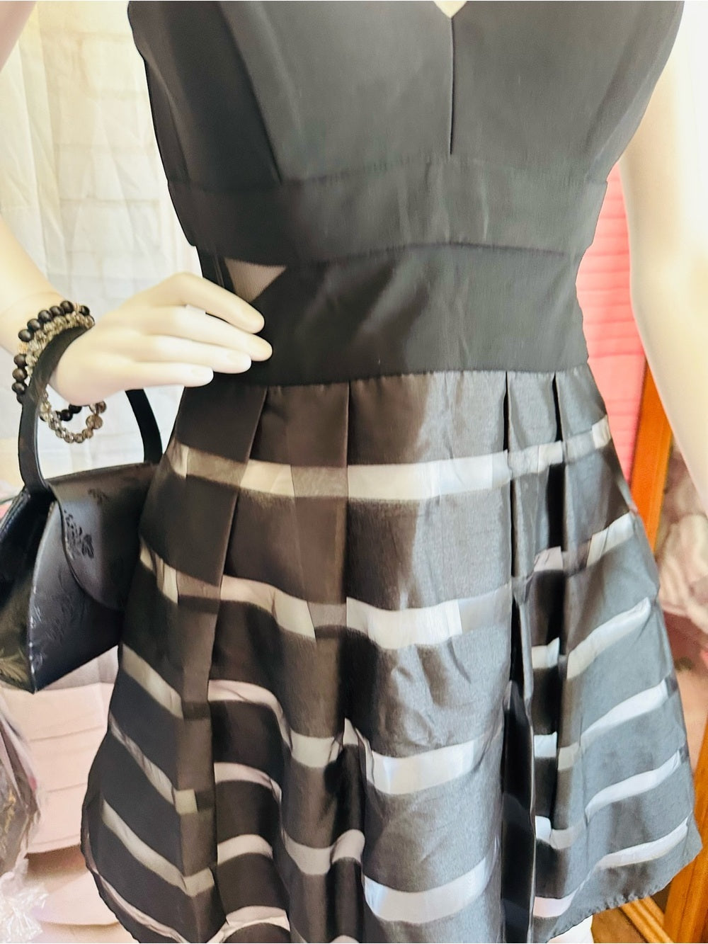 XSCAPE Black Fit & Flare Cocktail Dress
