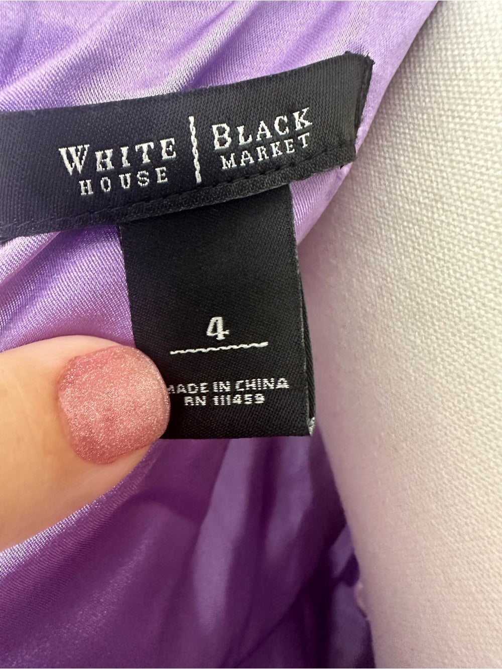 White House Black Market Lavender Peplum Sheath Dress