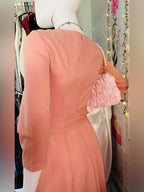 Dress Tells Dusty Rose Pink Belted A-Line Midi Dress