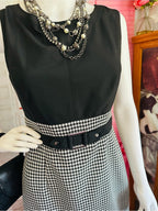 White House Black Market Black & White Houndstooth Sheath Dress