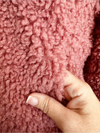 Topshop Blush Ami Borg Faux Fur Jacket