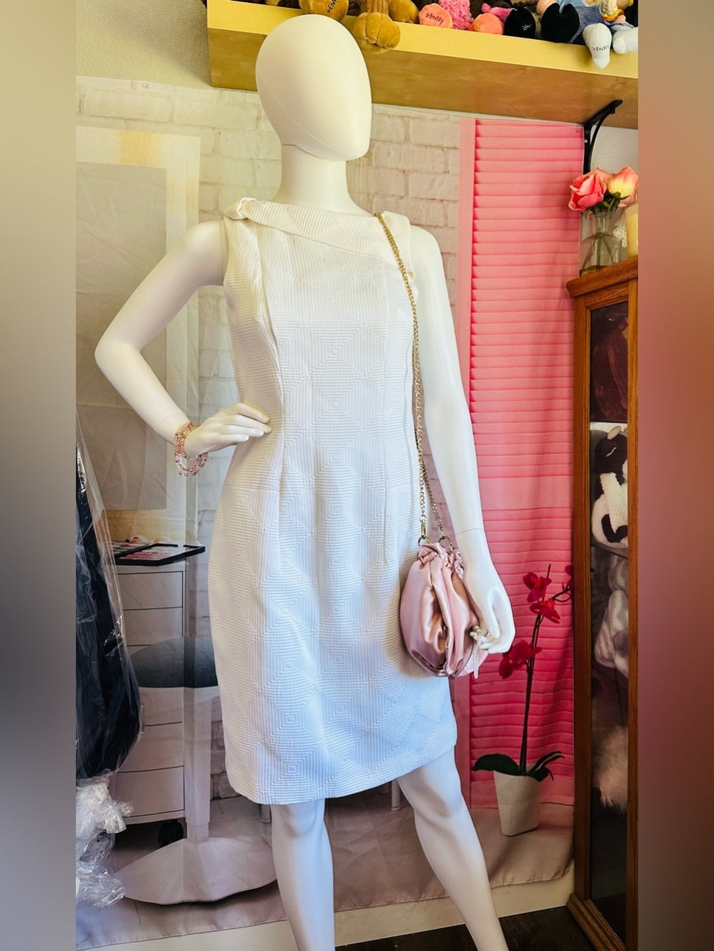 Anne Klein Textures Sleeveless Sheath Dress