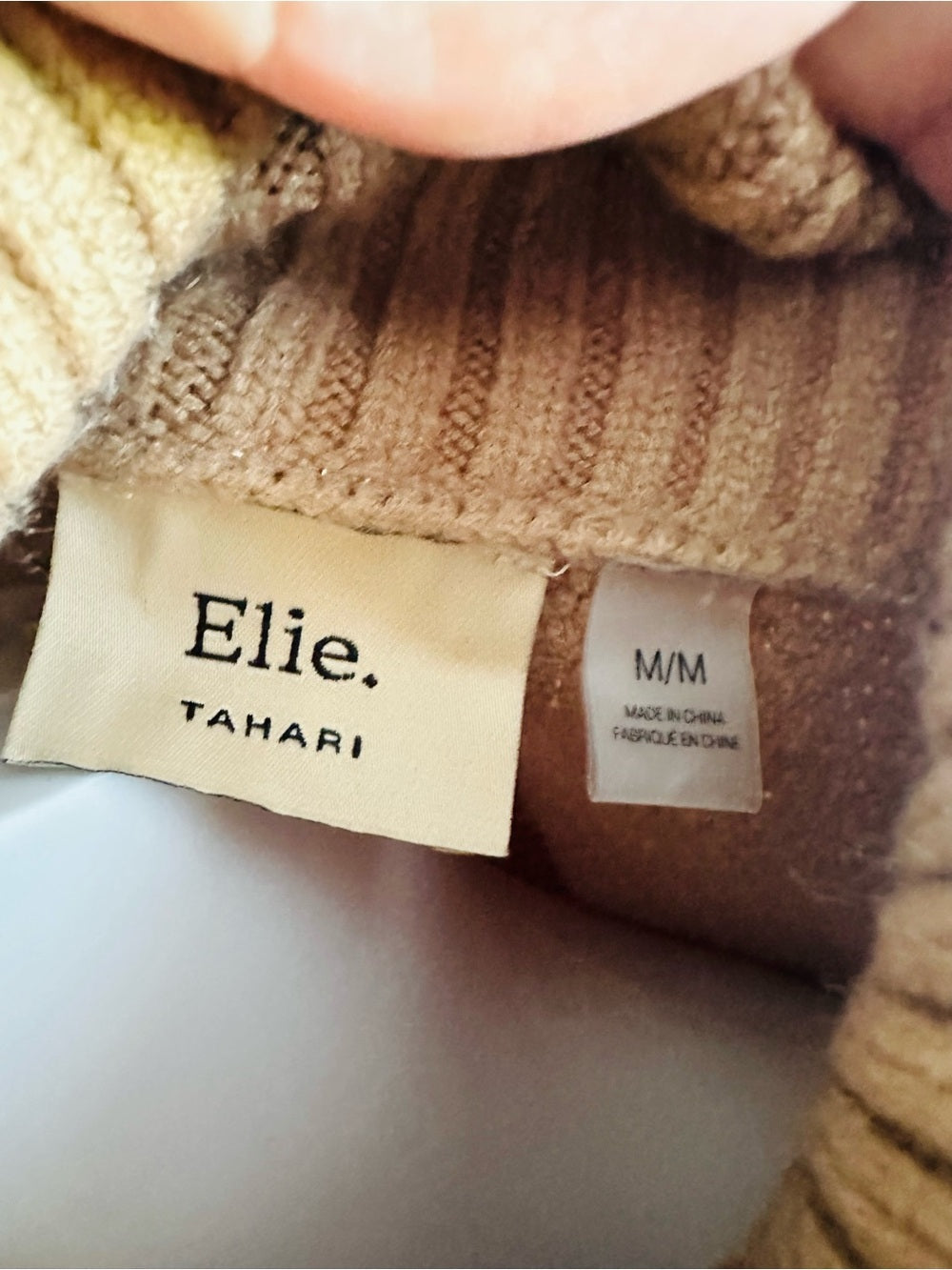 Elie Tahari Cable Knit Turtleneck Sweater