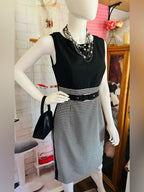 White House Black Market Black & White Houndstooth Sheath Dress