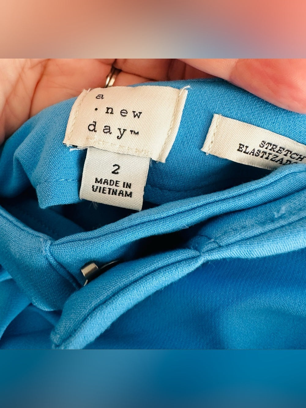 A New Day Blue Tapered Ankle Dress Pants Stretch