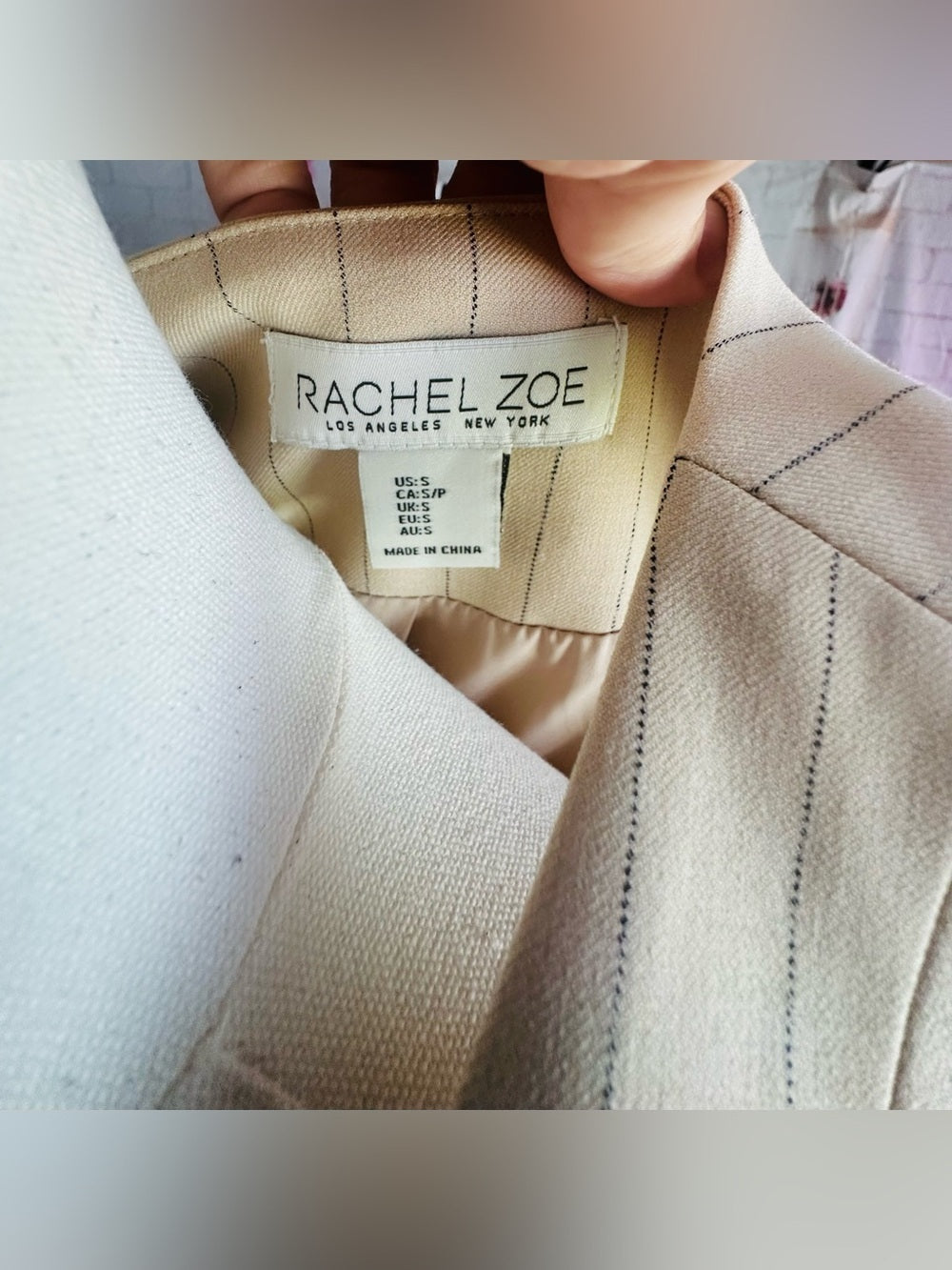 Rachel Zoe Pinstripe Tailored Waistcoat Vest