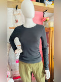 Everlane Long Sleeve Ribbed Crew Neck Top