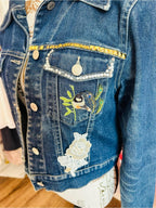Vintage Paris Blues Embroidered Denim Jacket
