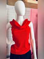 a new day Off-the-Shoulder Ribbed Sweater Top in Bright Red