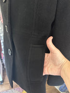 Fog by London Fog Black Wool Blend Pea Coat