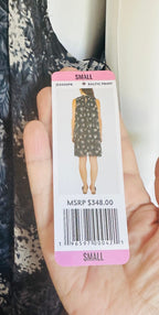 Sleeveless Mock Neck Smocked Midi Dress by Joie