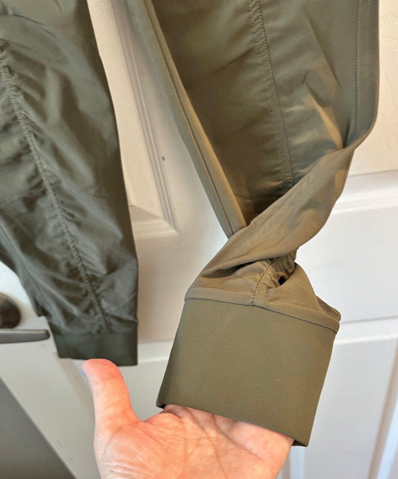 Olive Green Featherweight Stretch Joggers