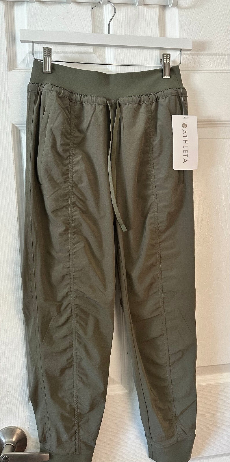 Olive Green Featherweight Stretch Joggers