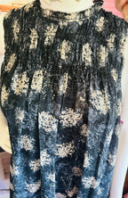 Sleeveless Mock Neck Smocked Midi Dress by Joie