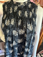 Sleeveless Mock Neck Smocked Midi Dress by Joie