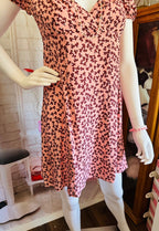 Alexis Pink Floral Print Midi Dress