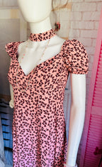Alexis Pink Floral Print Midi Dress