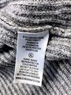 Cyrus Rib Knit Open Front Cardigan Gray