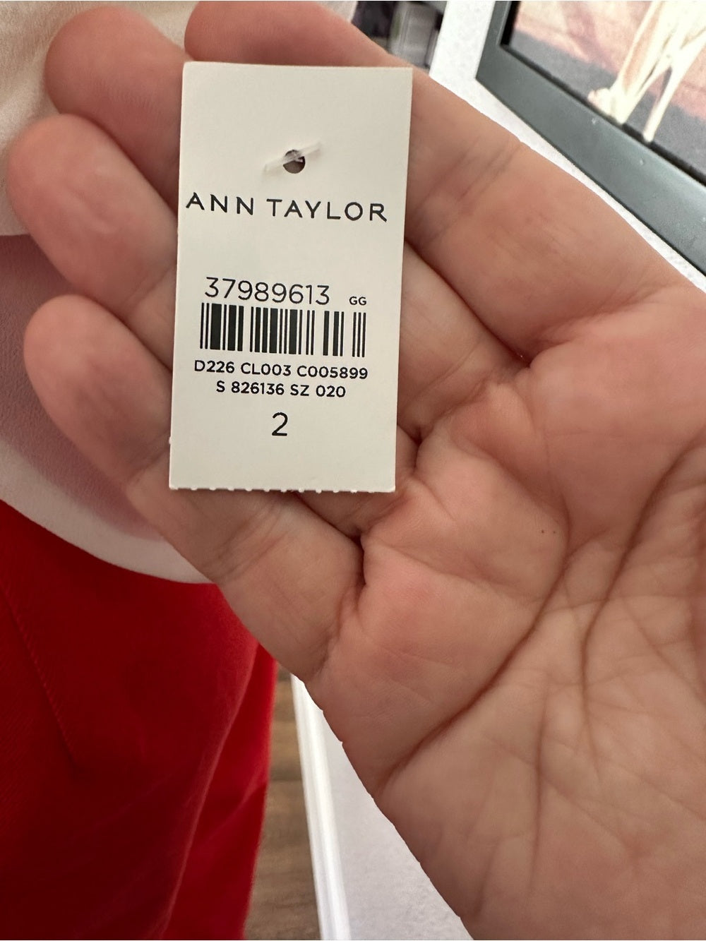 Ann Taylor Red Wide Leg Sailor Pants Gold Crest Buttons