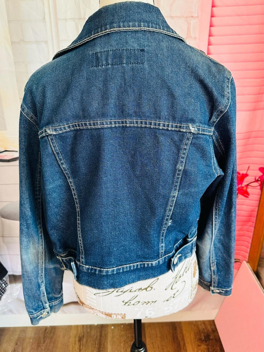 Vintage Paris Blues Embroidered Denim Jacket