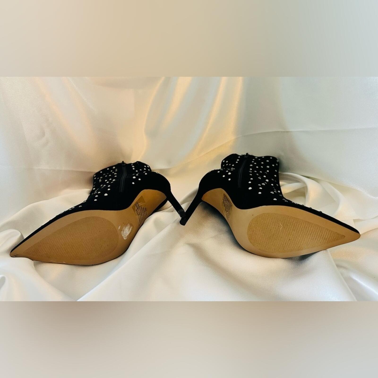Express Black Studded Heeled Ankle Boots