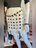 Le Superbe Gypset Crochet Mirrored Mini Skirt
