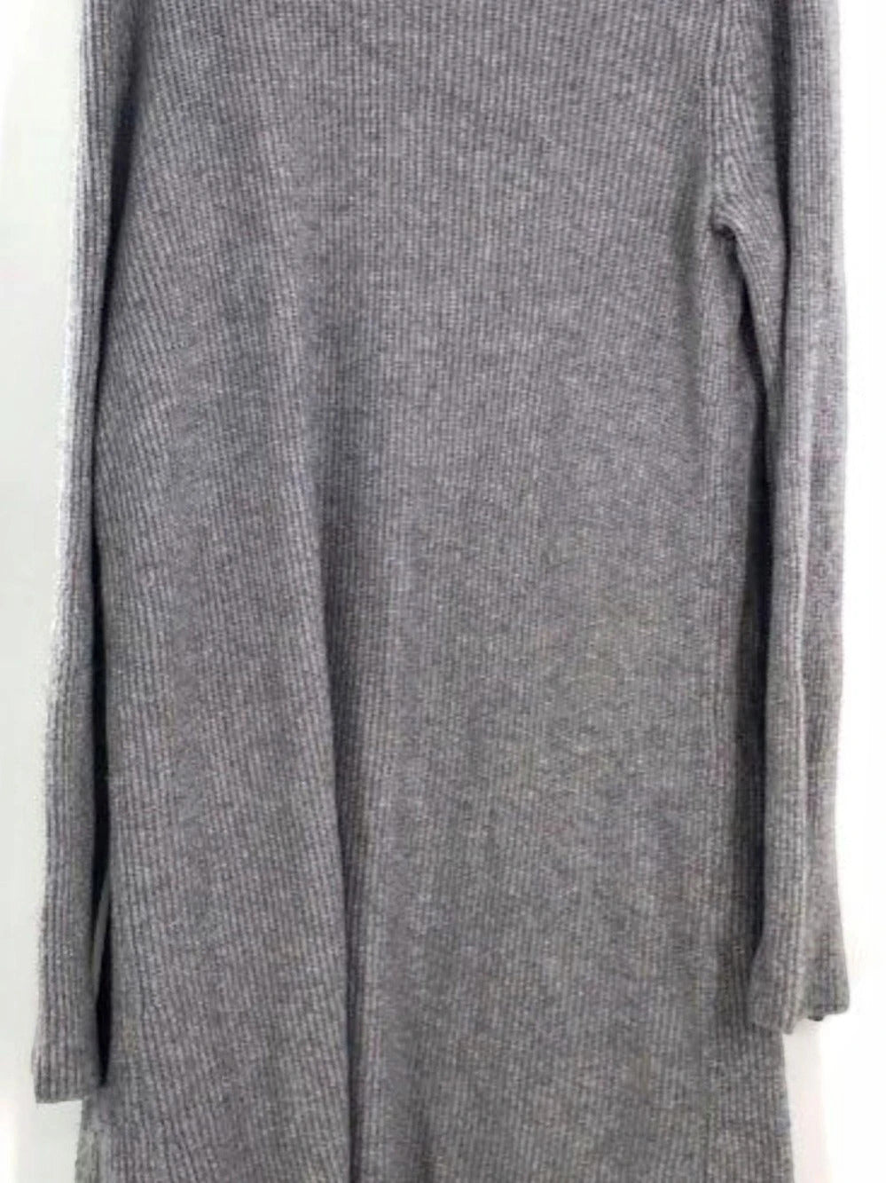 Cyrus Rib Knit Open Front Cardigan Gray