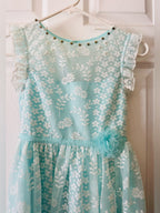 Jona Michelle Aqua Lace Party Dress