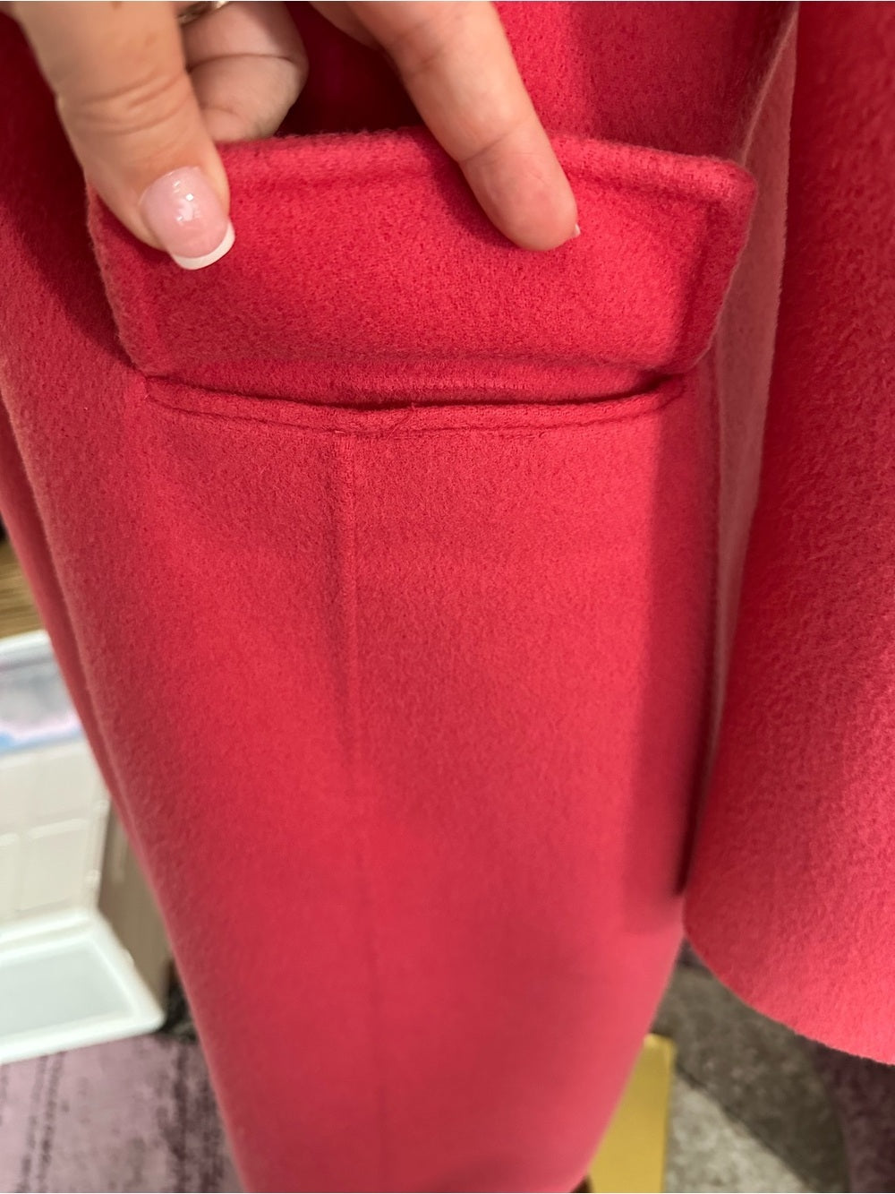 Vintage OSCAR Oscar de la Renta Pink Wool Blend Long Coat