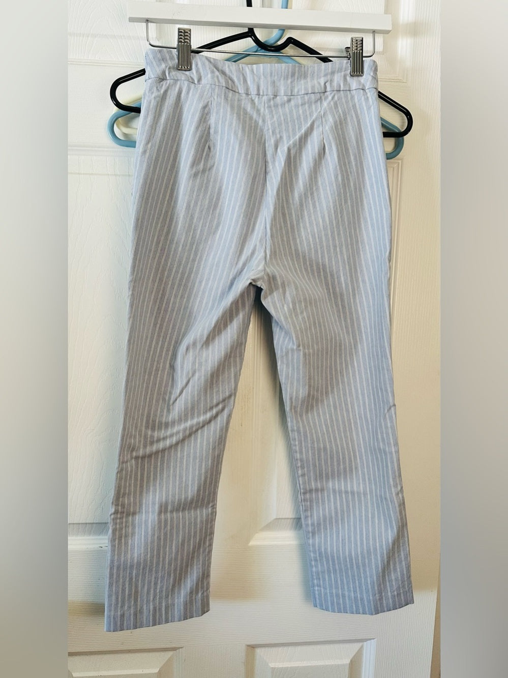 Katherine Barclay Light Blue Pinstriped Sailor Pants