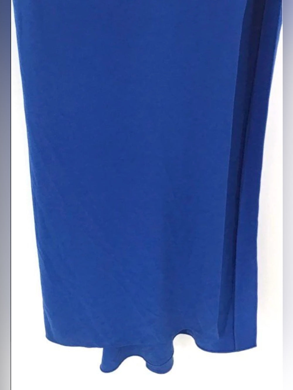 Halston Heritage Women's Lapis Blue Strapless Sweetheart Slit Maxi Dress