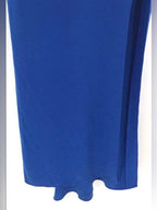 Halston Heritage Women's Lapis Blue Strapless Sweetheart Slit Maxi Dress