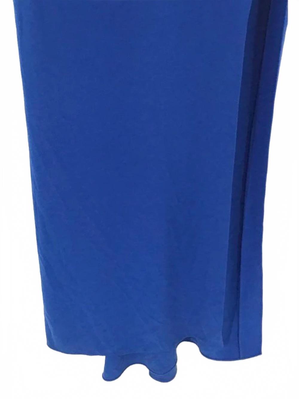 Halston Heritage Women's Lapis Blue Strapless Sweetheart Slit Maxi Dress