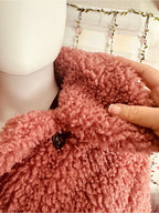 Topshop Blush Ami Borg Faux Fur Jacket