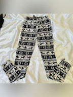 Always Black & White Fair Isle Pattern Leggings