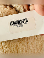 Z Supply Romnie Sweater Cream Textured Whipstitch Cozy Knit