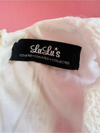 Lulu's White Lace Crochet Crop Top