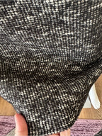 Banana Republic Italian Tweed Cotton Wool Pencil Skirt Black White