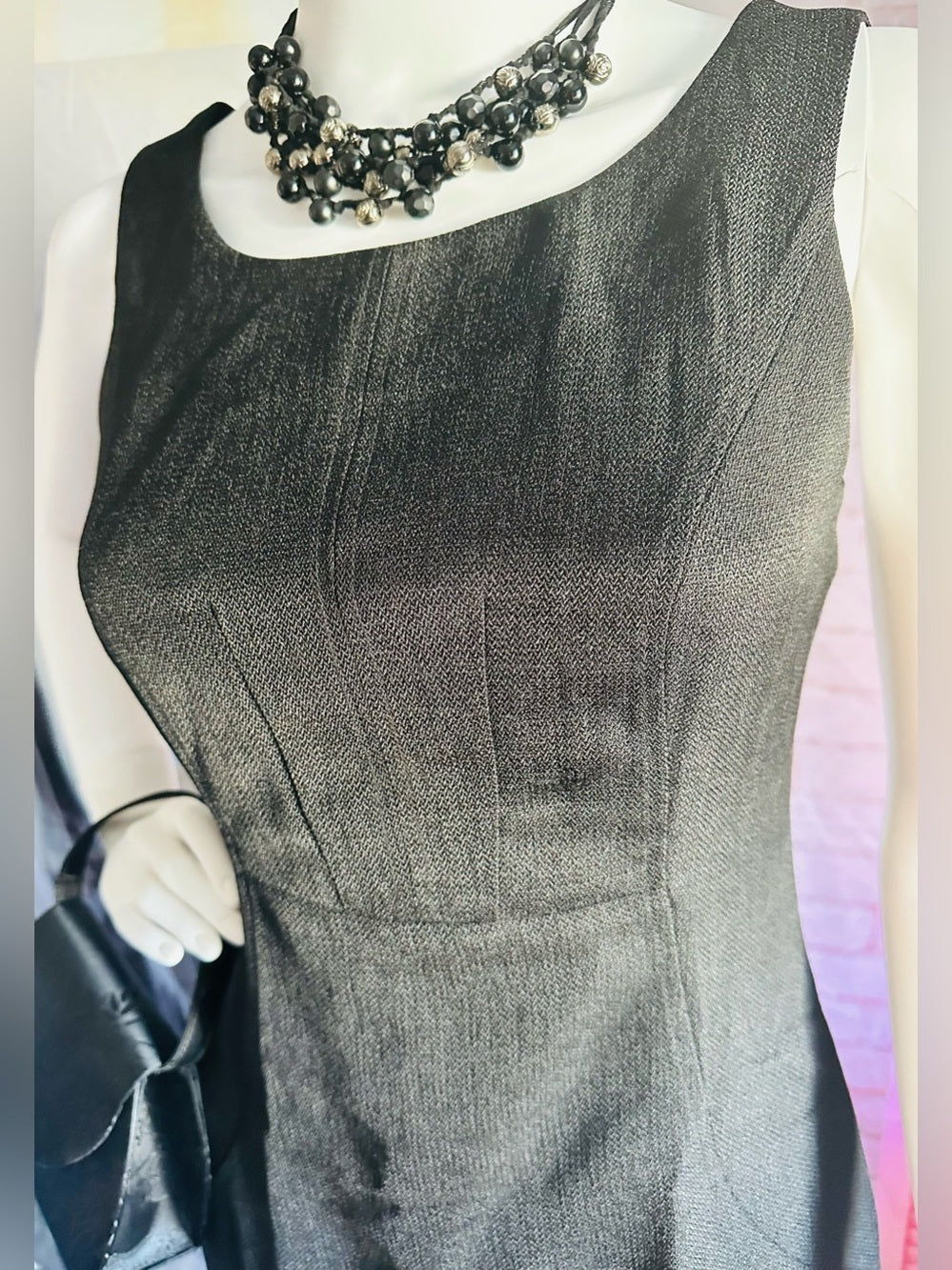 The Limited Black Sleeveless Midi Sheath Dress