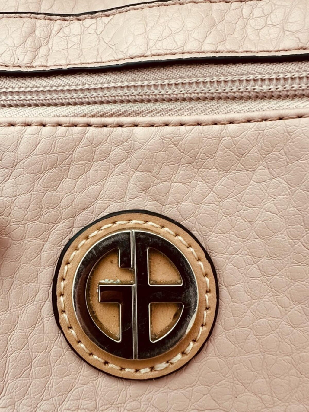 Giani Bernini Blush Pink Pebbled PVC Backpack