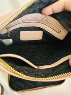 Steve Madden Blush Pink Pebbled Crossbody Bag Gold Hardware