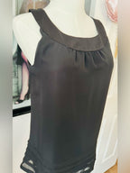 H&M Black Sleeveless Sheer Camisole Blouse