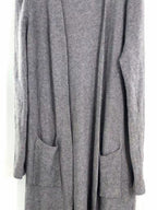 Cyrus Rib Knit Open Front Cardigan Gray