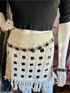 Le Superbe Gypset Crochet Mirrored Mini Skirt