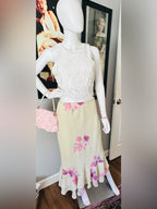 Wild Fable Floral Chiffon Ruffle Maxi Skirt