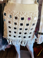 Le Superbe Gypset Crochet Mirrored Mini Skirt