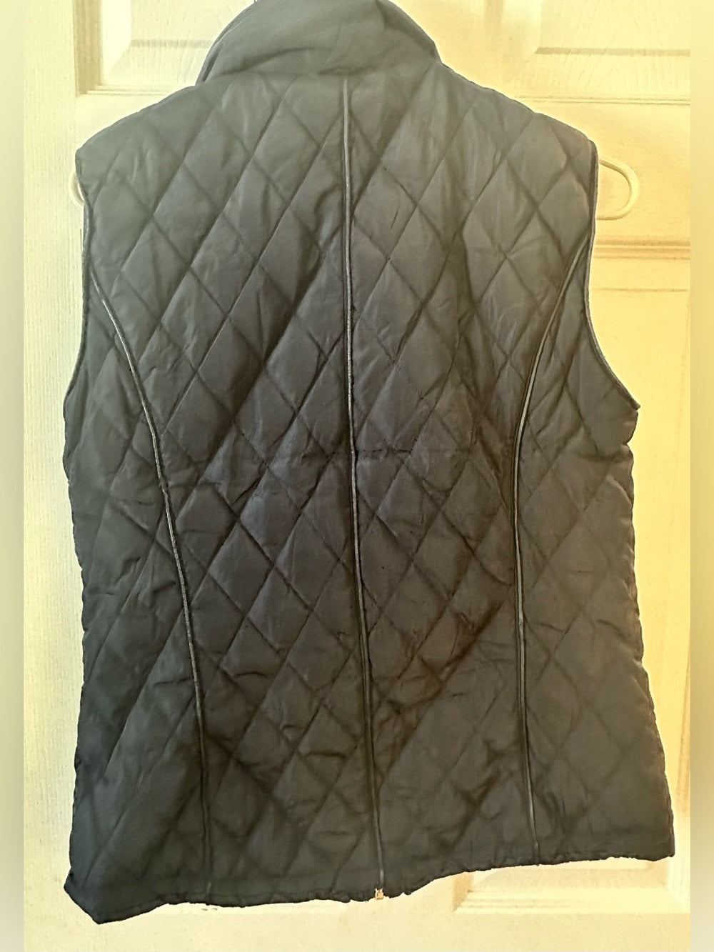 Palomares Navy Quilted Faux Fur Lined Puffer Vest NWT