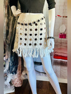 Le Superbe Gypset Crochet Mirrored Mini Skirt