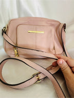 Steve Madden Blush Pink Pebbled Crossbody Bag Gold Hardware