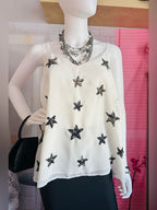 Two by Vince Camuto White Star Sequin Camisole